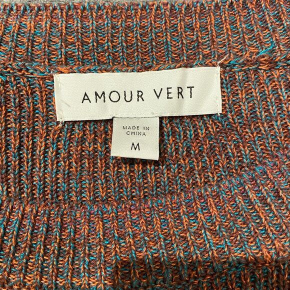 Anthropologie Amour Vert Alaya Organic Cotton Sweater Dress Size Medium - Picture 10 of 12